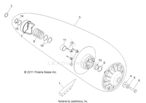 Drive Train, Secondary Clutch - R12rh45ag/ah/ar (49rgrclutchdvn12400) Schematic