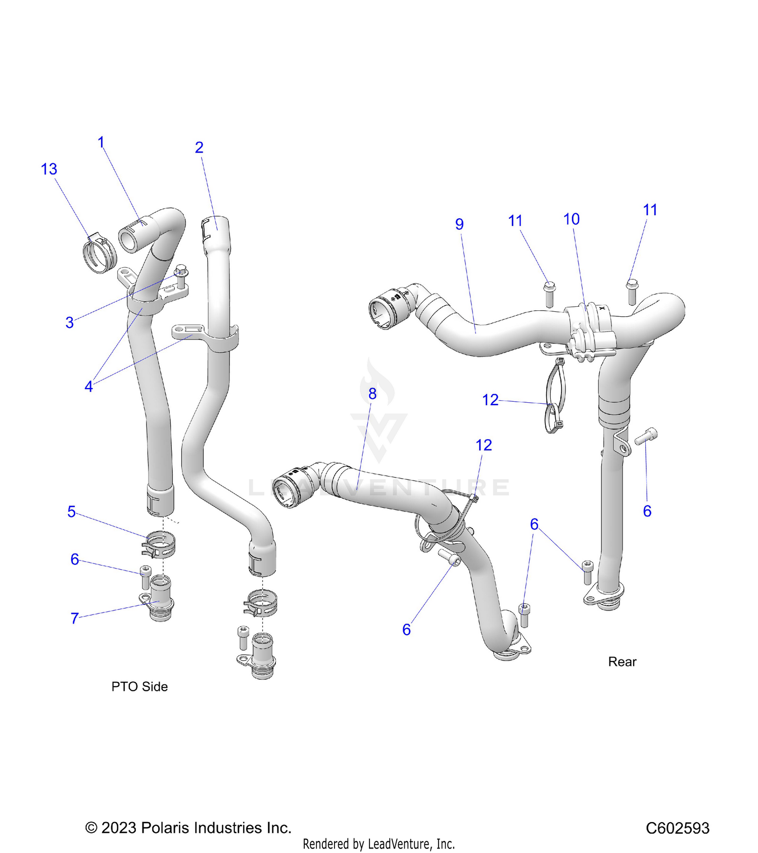 ENGINE, OIL COOLING HOSES - S26AJE9FSL/AJN9FSL/FSM (C602593)