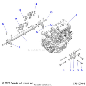 Engine, Mounting & Long Block - G21g4e99nw (c701070-6) Schematic
