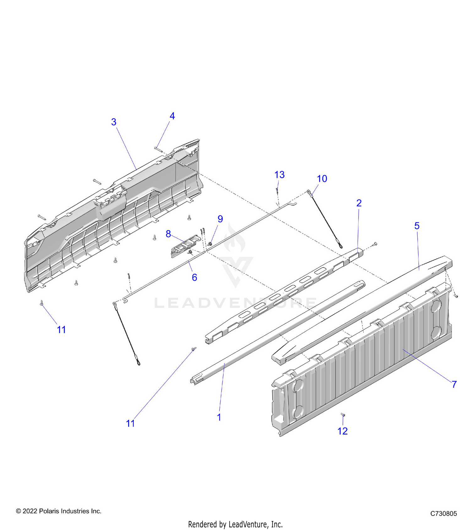 BODY, BOX, TAILGATE -  R26RSE99A9/B9/AF/BF/AH/BH/AB/BB/AS/BS  (C730805)
