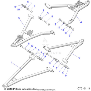 Suspension, Front Control Arms - Z24ase87a5 (c701011-3) Schematic