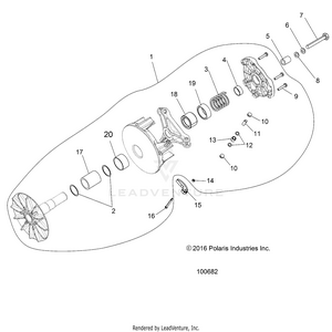 Drive Train, Primary Clutch - A17dae57am (100682) Schematic