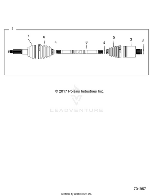 Drive Train, Rear Drive Shaft (from 7/17/2017) - R17rtm99am/bm/u99at/bt (701957) Schematic