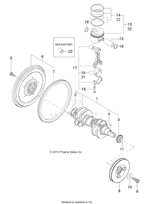Engine, Crankshaft And Piston - R141d9jda/2d9jda (49rgrpiston11dcrew) Schematic