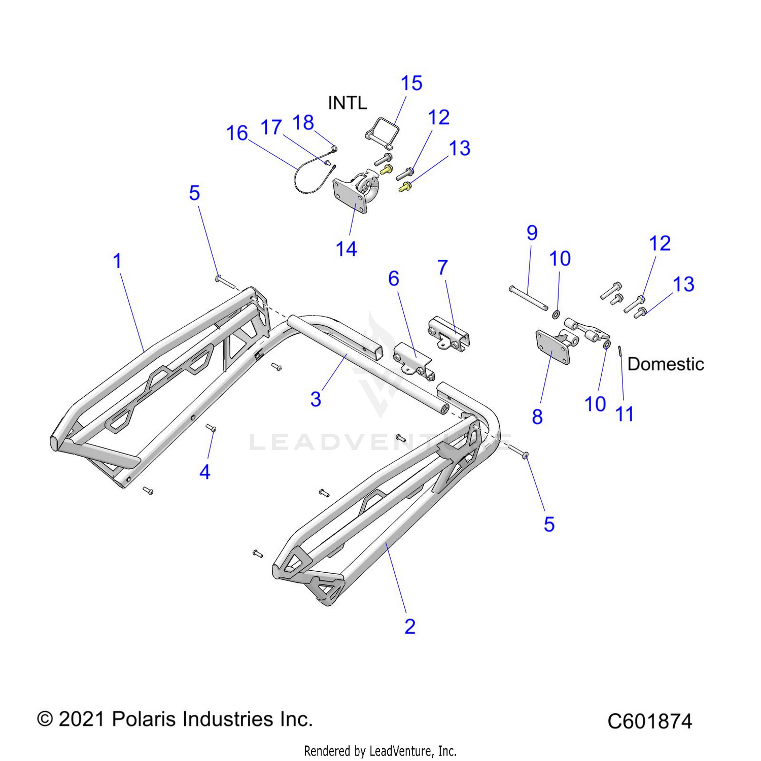 CHASSIS, REAR RACK AND HITCH - S22TLF6RSL/6REL ALL OPTIONS (C601874)