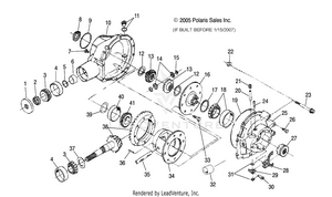 Gearcase, Rear (built Before 1/15/07) - R07rh50af/ar/at (49rgrgearcaserr07500efi) Schematic