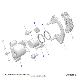 Brakes, Caliper, Front - A21sxn85a4 (c102211-3) Schematic