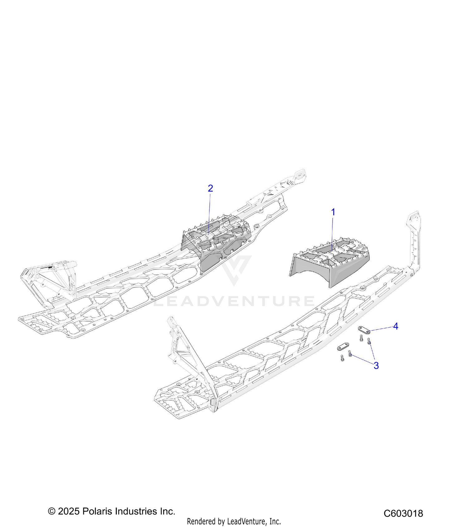CHASSIS, PASSENGER FOOTRESTS - S26TFN6RSP/RSL (C603018)