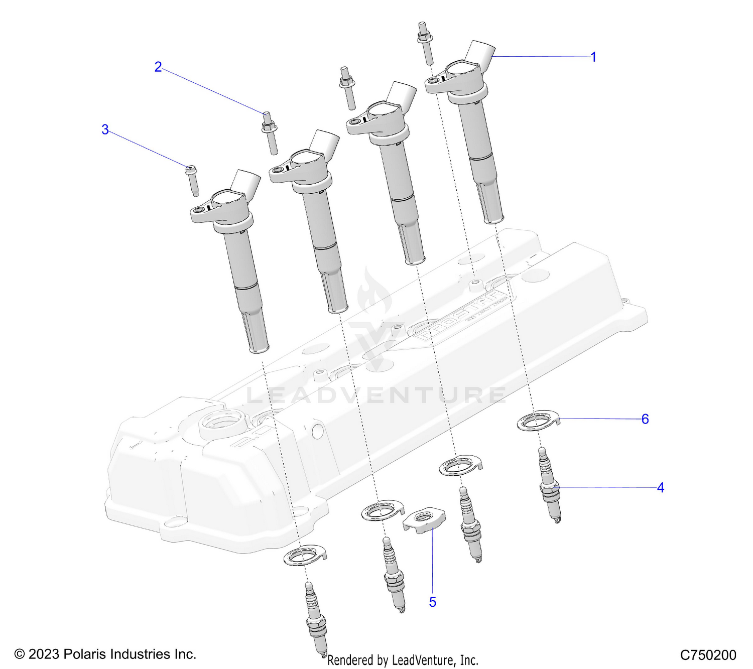 ENGINE, COILS & SPARK PLUGS - Z26RPK2KAR/BR/AV/BV/AC/BC/AJ/BJ (C750200)
