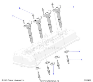 Engine, Coils & Spark Plugs - Z25r4d2kak/bk/aj/bj/am/bm (c750200) Schematic