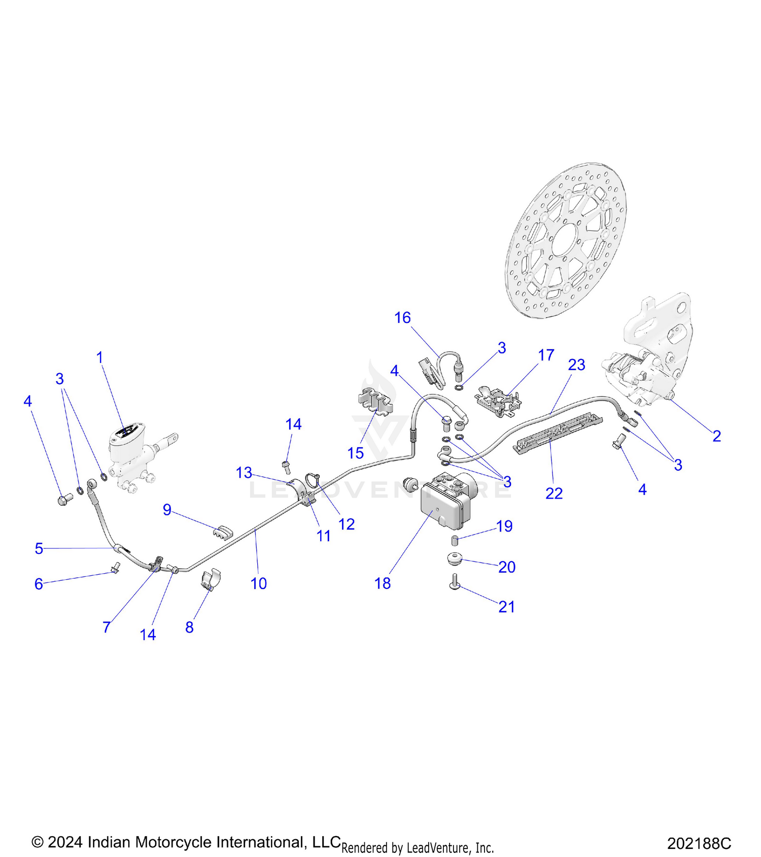 BRAKES, REAR ASM., W/ABS - N26DLBAG (202188C)