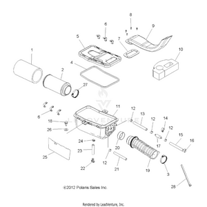 Engine, Air Intake System - A14mb46th (49atvairbox13hawk) Schematic