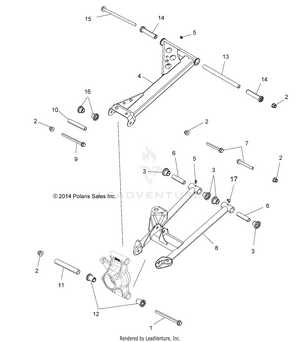 Suspension, Rear - A15sxe85as/am/a85aa/ac/aj (49atvsusprr14usa) Schematic