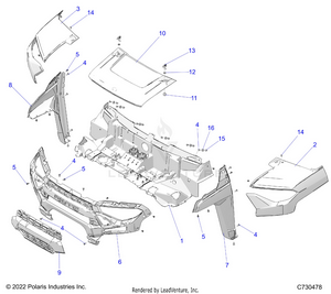 Body, Hood And Front Fascia - R24rsu99aj/ak/az/a9/bj/bk/bz/b9 (c730478) Schematic