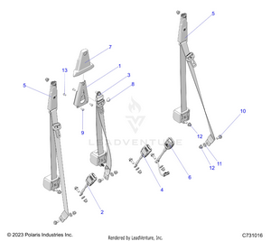 Body, Seat Belt Asm. - R25xaw1rb9/bd/bm (c731016) Schematic