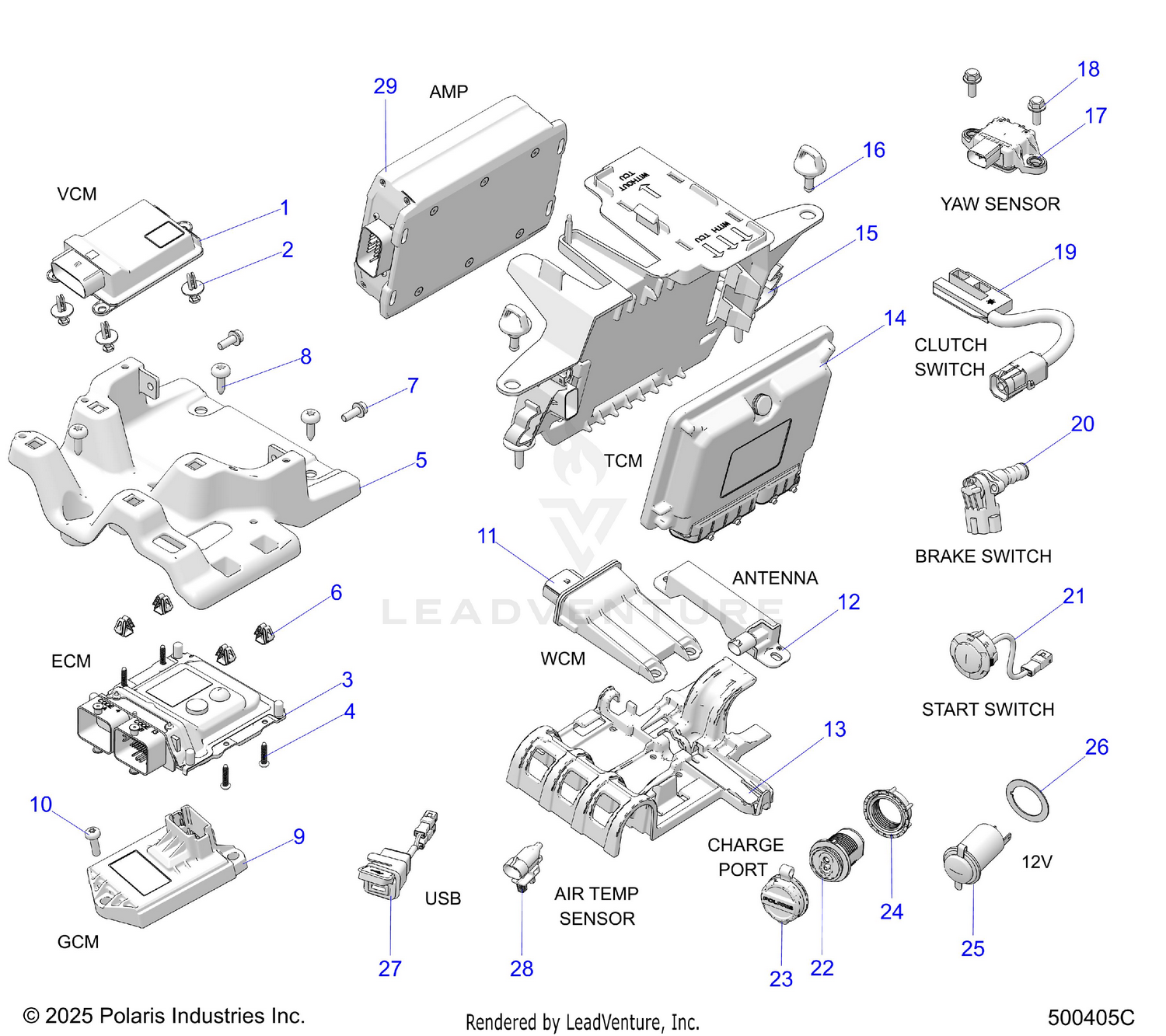 ELECTRICAL, COMPONENTS 1 - T26AARGB/HB (500405C)