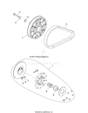 Drive Train, Clutch, Secondary - R16rt_87 All Options (49rgrclutchdvn14900xp) Schematic