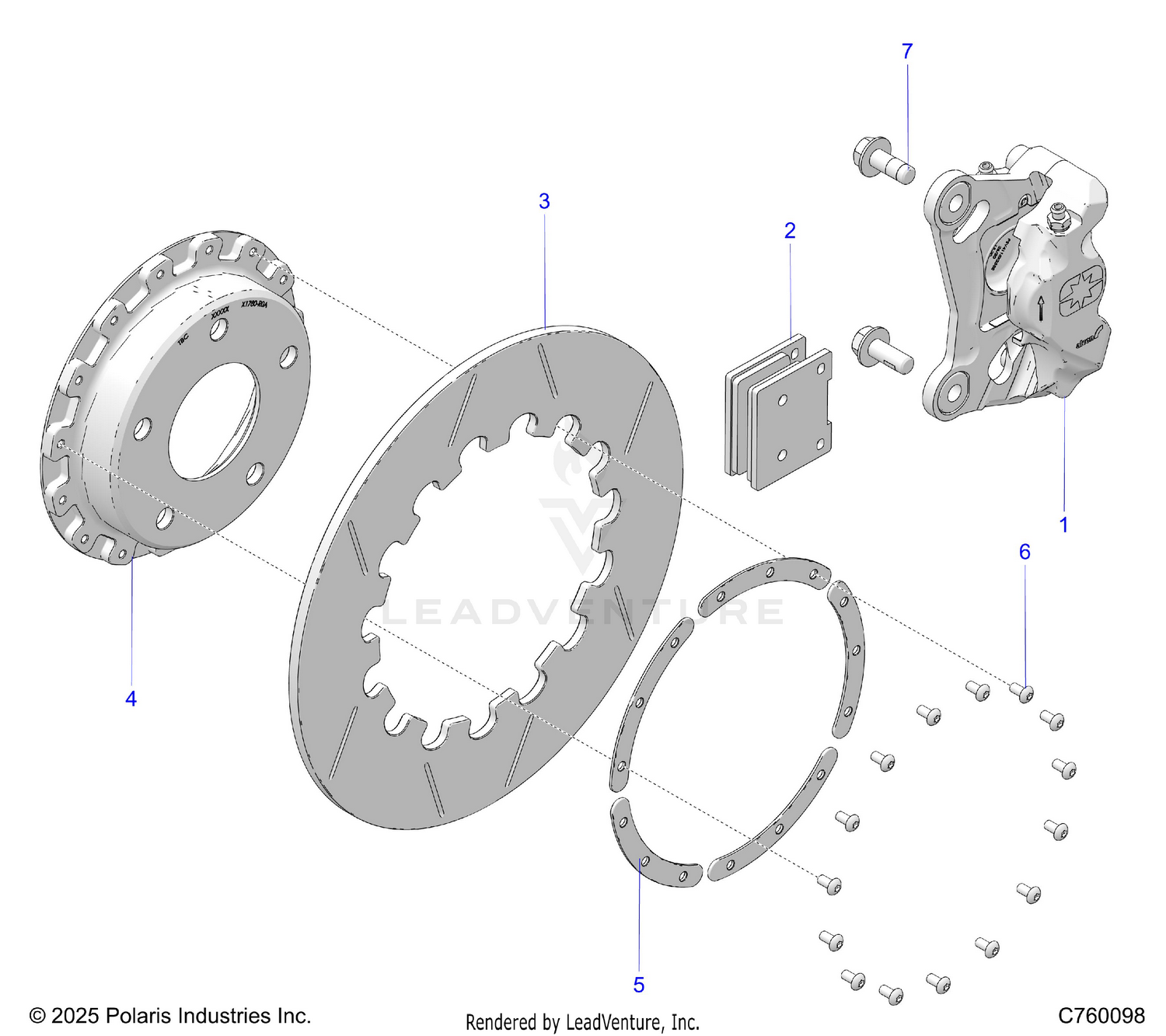 BRAKES, CALIPER AND BRAKE DISC, REAR - Z26RRE2KAL (C760098)