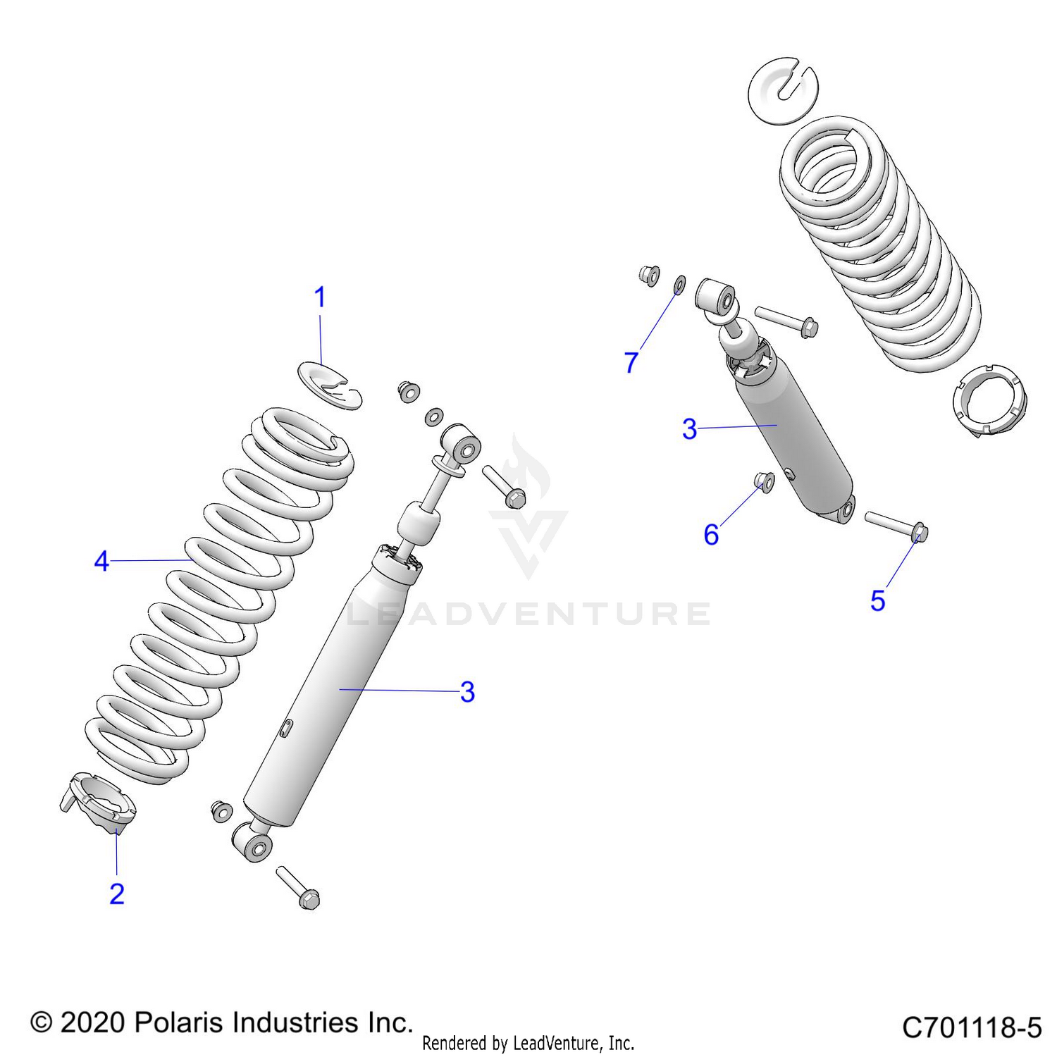 SUSPENSION, FRONT SHOCK MOUNTING - G22GAE99A4 (C701118-5)