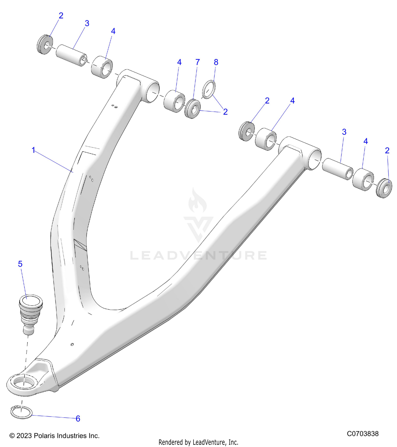 SUSPENSION, FRONT CONTROL ARM UPPER - Z26SPD92AN/AH/BN/BH (C0703838)