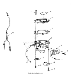 Controls - Throttle Asm./cable Scrambler W957840 (4927252725b011) Schematic