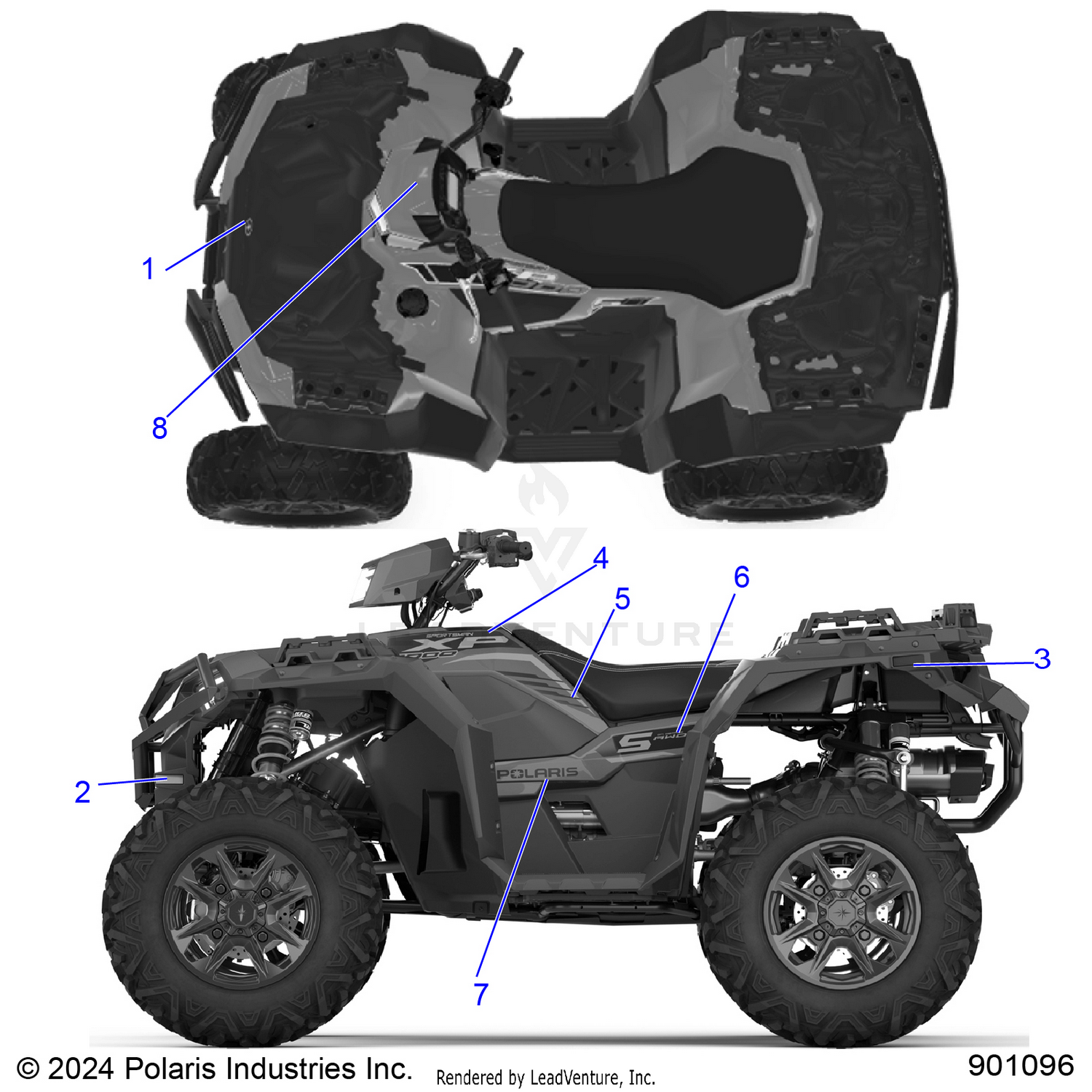 BODY, DECALS, GRAPHIC - A26SLZ95AF (901096)