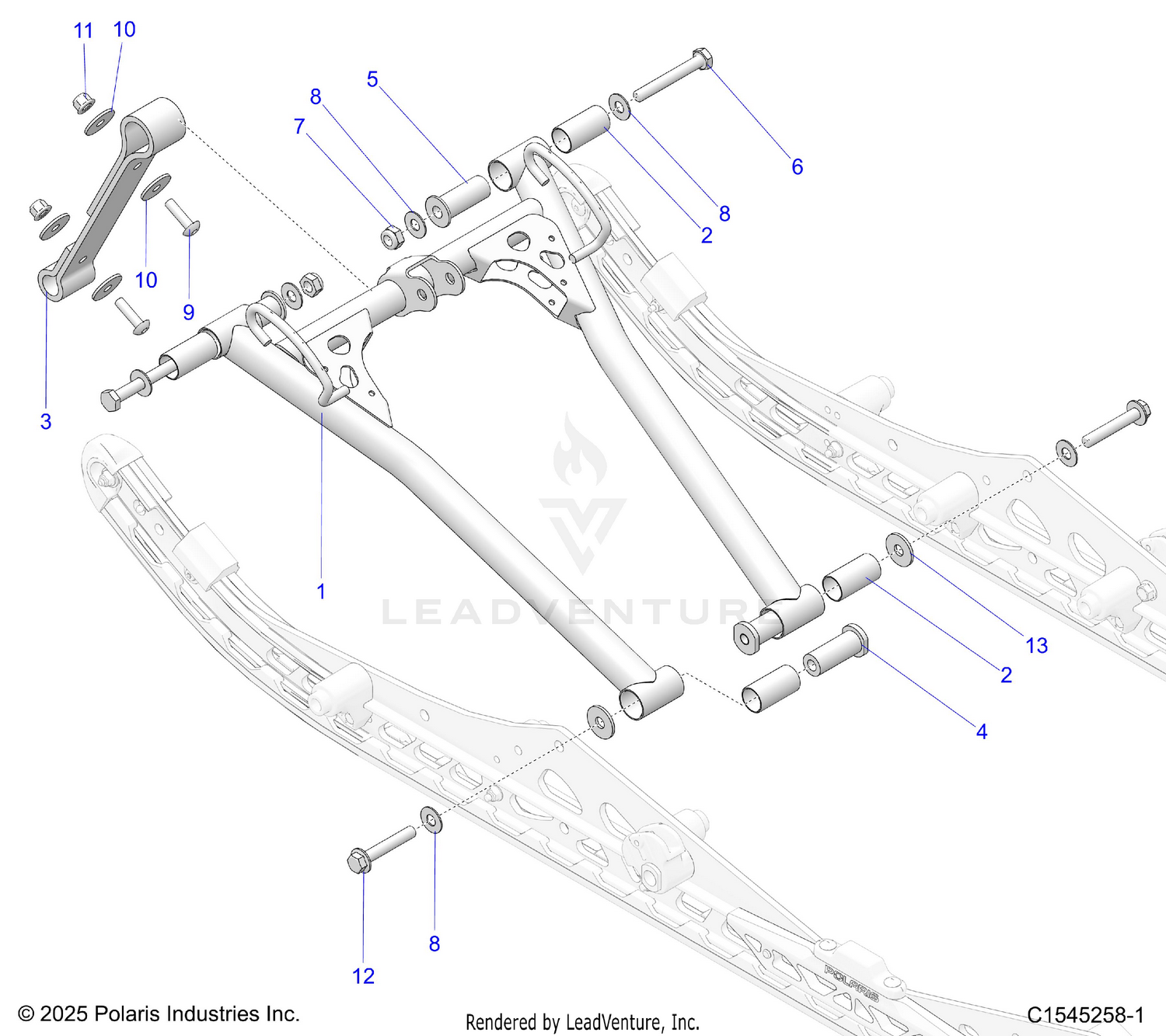 SUSPENSION, TORQUE ARM, FRONT - S26TDV8MS (C1545258-1)