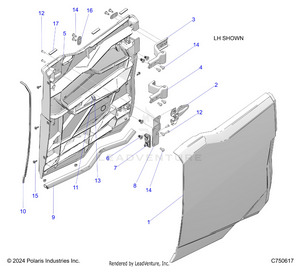 Body, Doors, Rear - Z25r4d2kak/bk/aj/bj/am/bm (c750617) Schematic