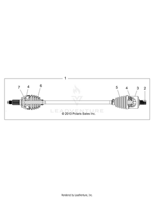 Drive Train, Front Half Shaft - Z16vde99fm/nm (49rgrshaftdrv14rzr1000) Schematic