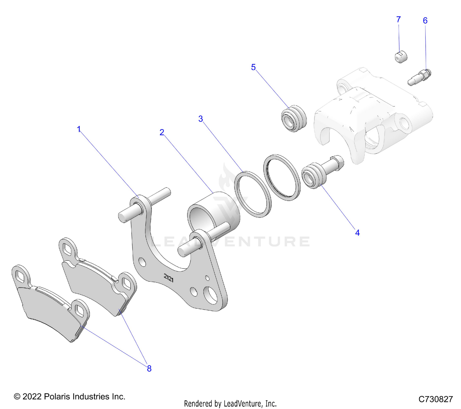 BRAKES, CALIPER, FRONT - R26MAU57CP/EP (C730827)