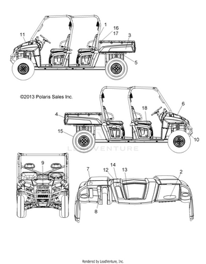 Body, Decals -  R14wh76aa/eac  (49rgrdecal14800crew) Schematic