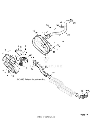 Drive Train, Clutch Cover And Ducting - R16rge99a7/ae/av (700817) Schematic