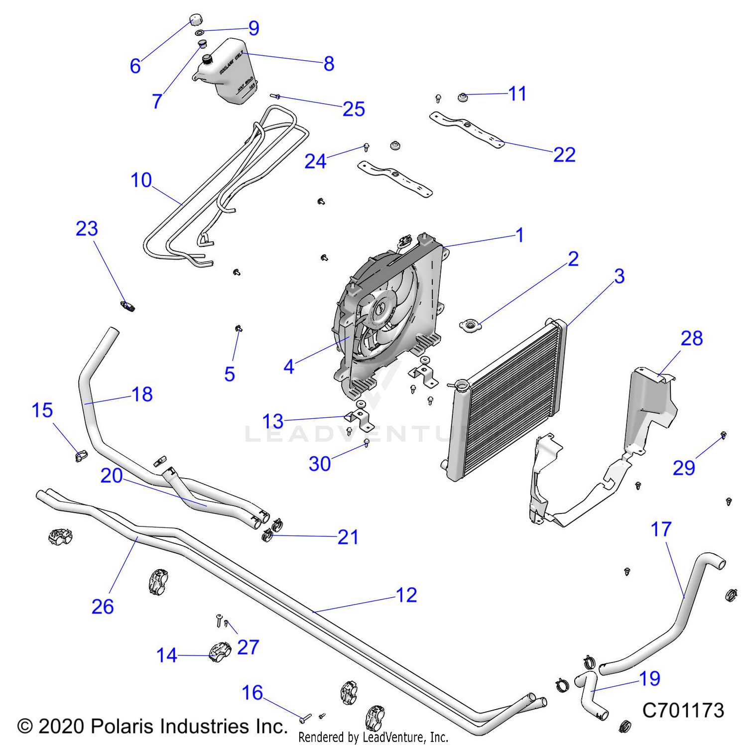 ENGINE, COOLING SYSTEM - R26RSE99NH (C701173)