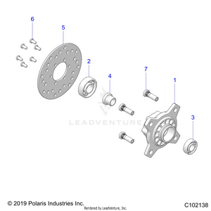 Wheels, Front Hub And Brake Disk - A21hbb07a3/a7/b3/b7 (c102138) Schematic
