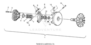 Drive Clutch Assembly Magnum 2x4 W957544 (4926852685b012) Schematic