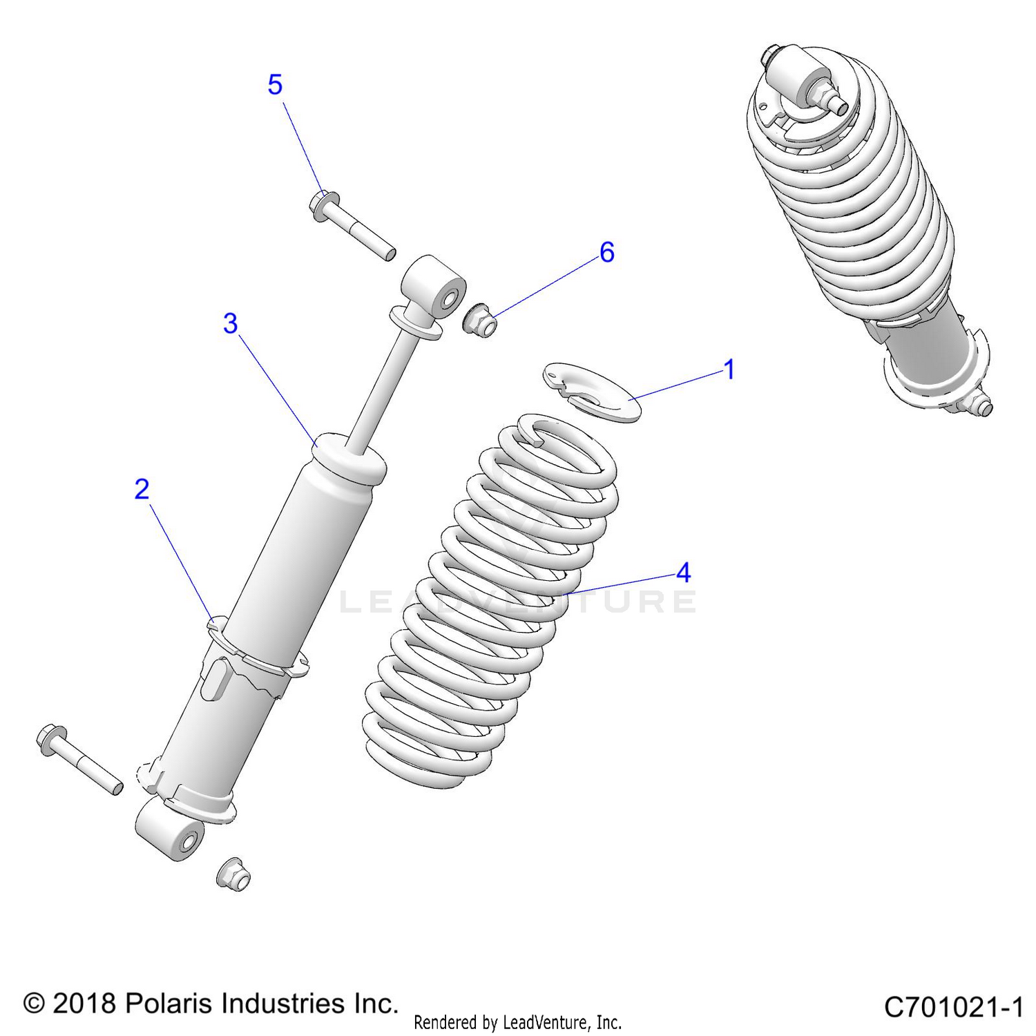 SUSPENSION, FRONT SHOCK - Z24A5E87A5(C701021-1)