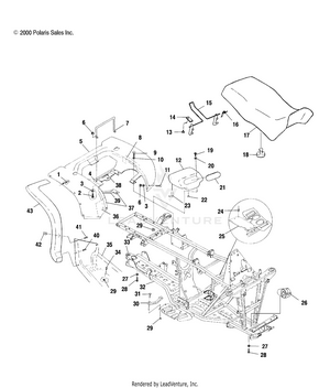 Rear Cab And Seat - A01ch50ad (4960026002a003) Schematic