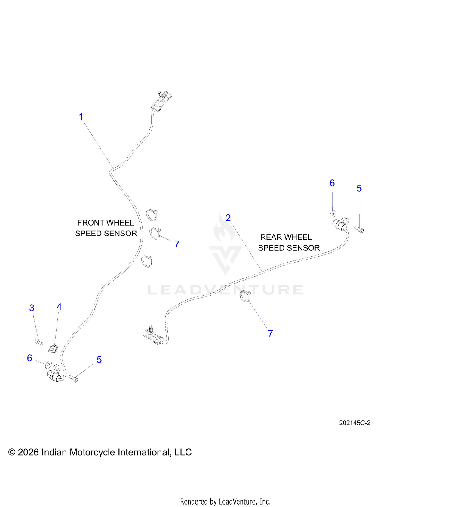 ELECTRICAL, WHEEL SPEED SENSORS - N26DNDBH ALL OPTIONS (202145C)