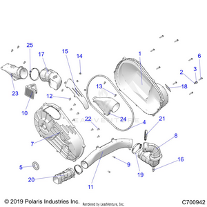 Drive Train, Clutch Cover And Ducting - R22t6a99a1/b1 (c700942) Schematic