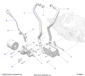 Engine, Oil Filter, Oil Cooler And Related - Z25r4d2kak/bk/aj/bj/am/bm (c750203) Schematic