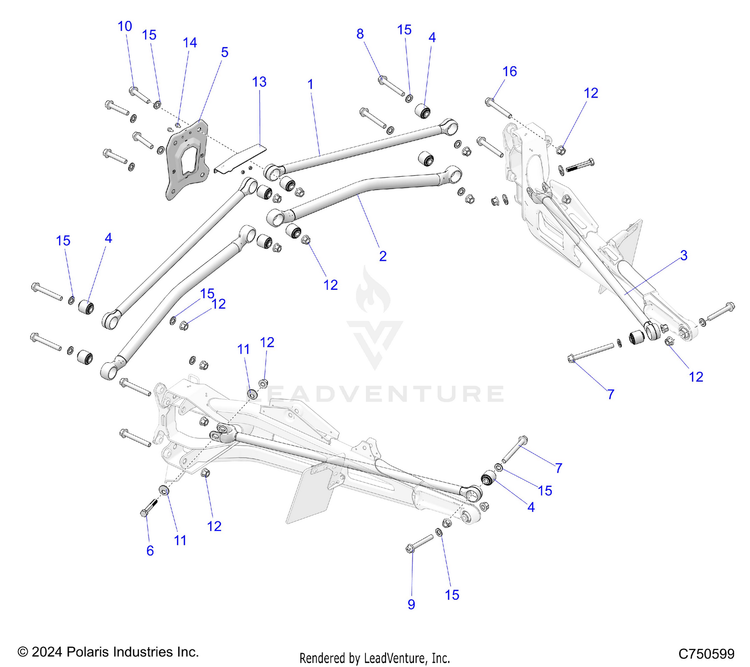 SUSPENSION, REAR TRAILING ARMS MOUNTING - Z26SPD92AN/AH/BN/BH (C750599)