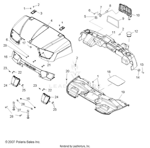 Body, Hood And Dashboard - R08rh68 All Options (49rgrhood08500efi) Schematic