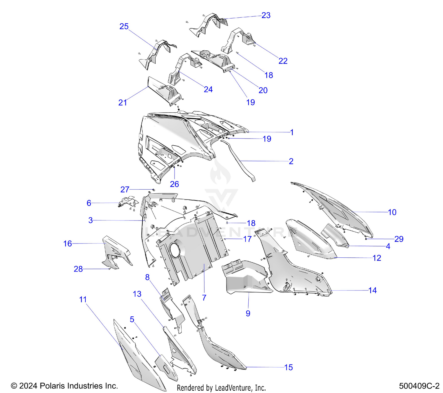BODY, REAR - T26AARGB/HB (500409C-2)