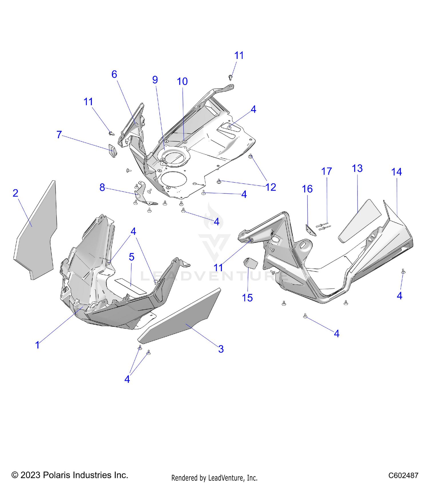 BODY, NOSEPAN ASM./FENDERS - S26TDZ8RS (C602487)