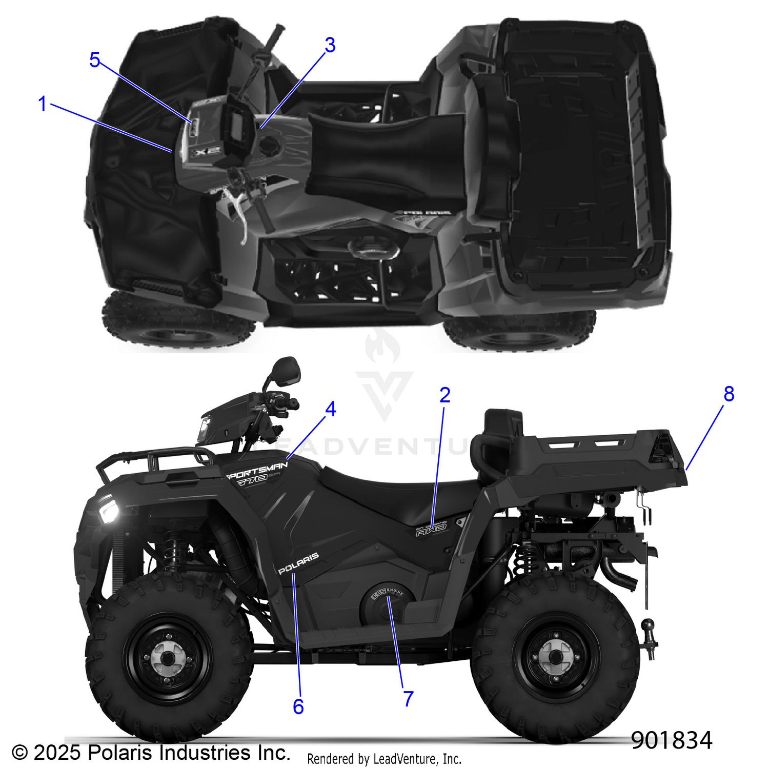 BODY, DECALS, GRAPHIC - A26SWB57C1/E1 (901834)