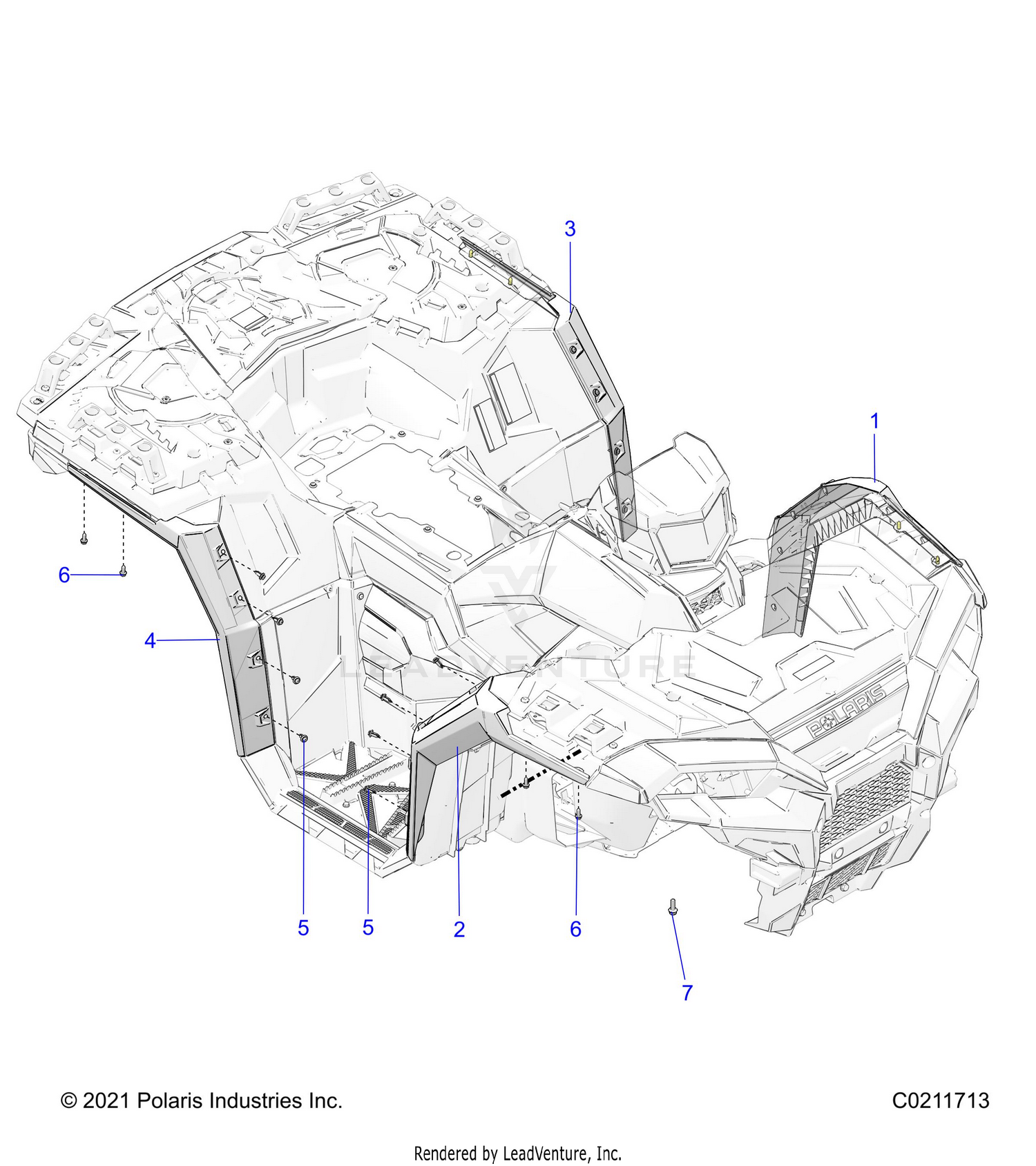 BODY, FENDER FLARES - A26SXR95AG (C0211713)