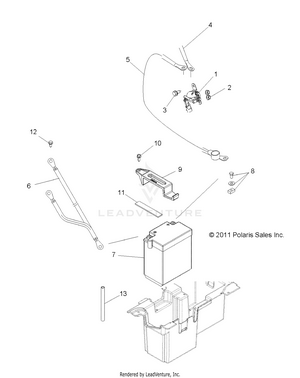 Electrical, Battery - R12vh57ad (49rgrbattery12rzr570) Schematic