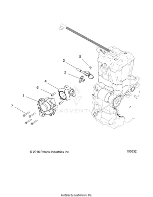 Engine, Throttle Body And Fuel Rail - A17dae57am (100532) Schematic
