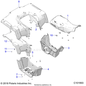 Body, Rear Cab, Seat And Footwells - A20she57an/af/bn/bf/z57ax/bx (101993) Schematic