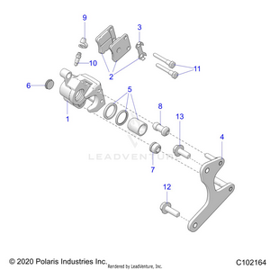 Brakes, Calipers, Rear - A21hbb07a3/a7/b3/b7 (c102164) Schematic